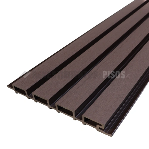 Revestimiento De Pared WPC Extruido Color Café Chocolate REW202