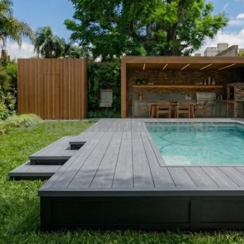 Deck WPC Premium Bicolor Gris Piedra